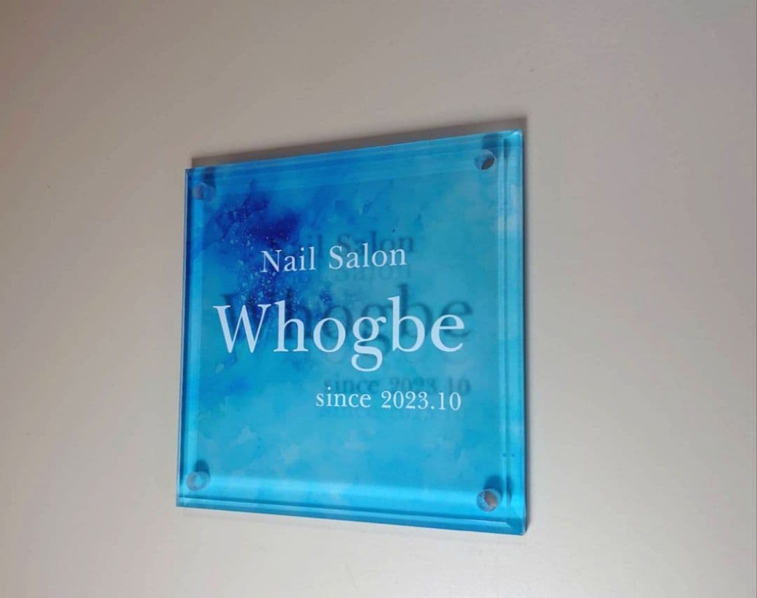 pinky(。・ω・。)＊ アクリル表札【アクア】45度斜めカットＵＶ印刷