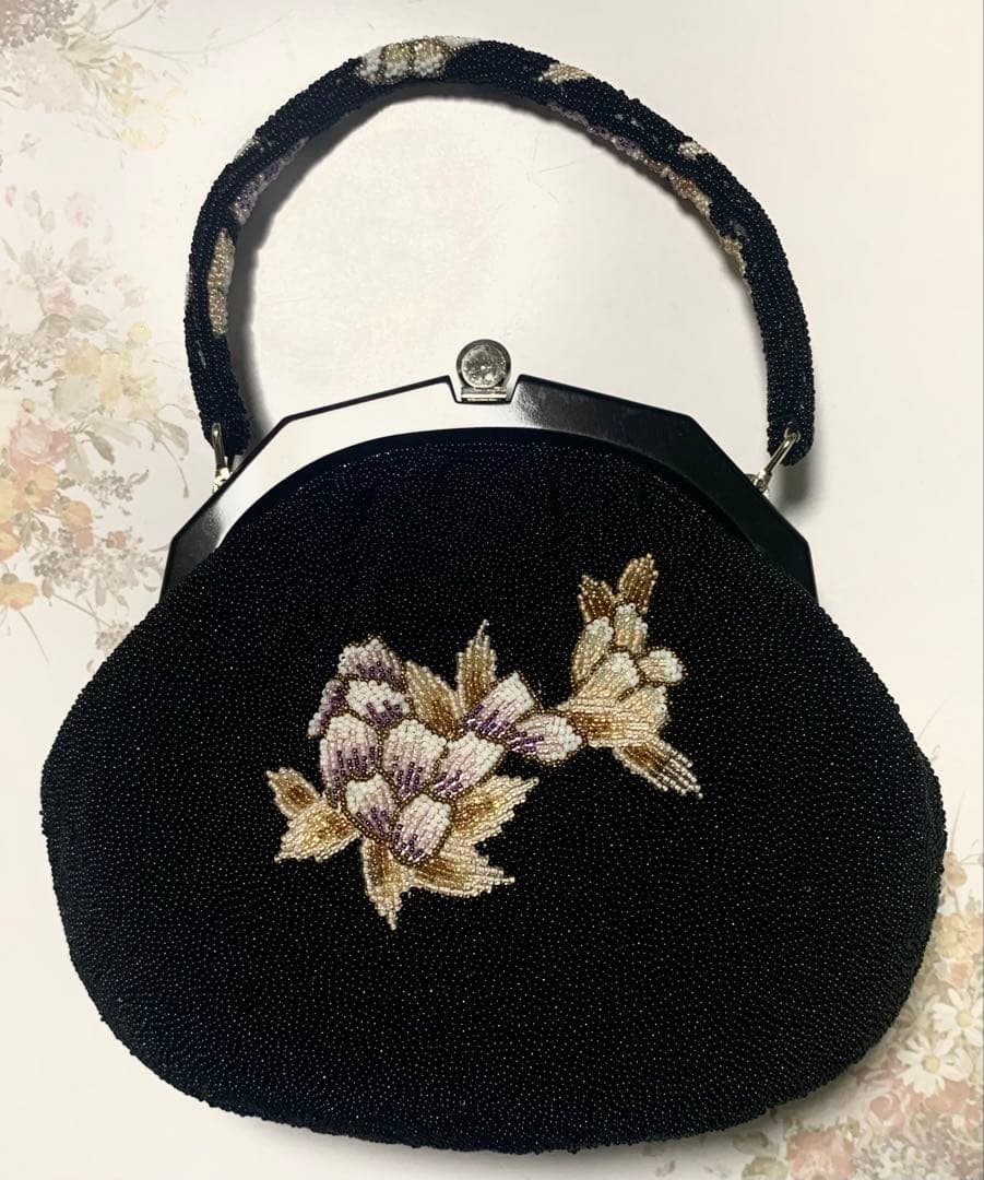 創ビーズ 和装 レトロ アンティーク バック