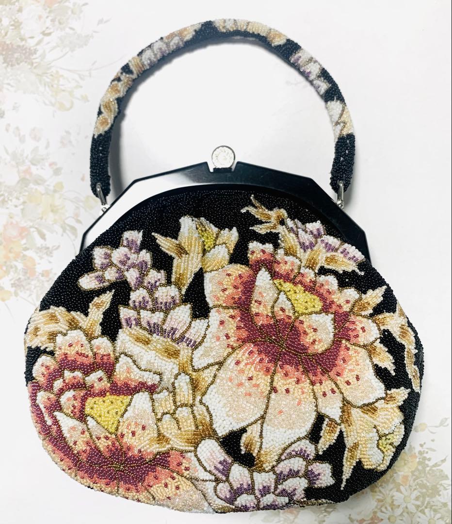 創ビーズ 和装 レトロ アンティーク バック