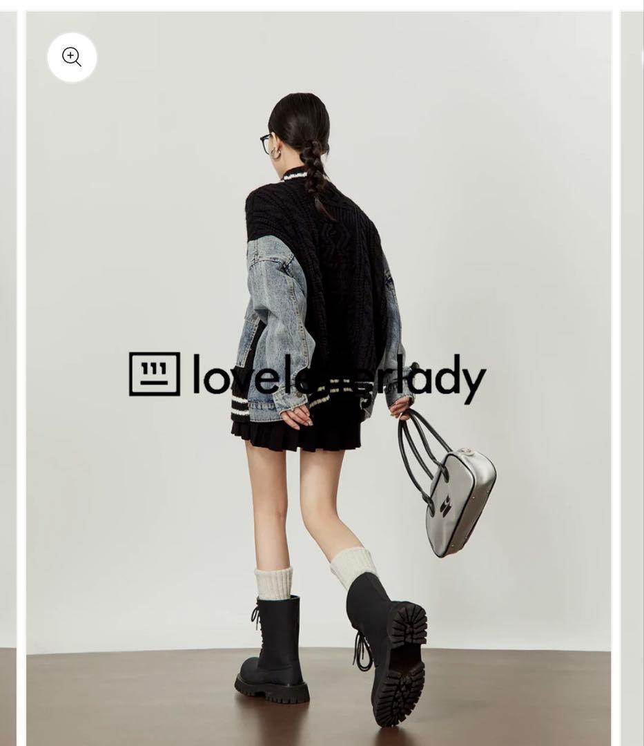 【Aurora Boutique】デニムニットジャケット LLA0407