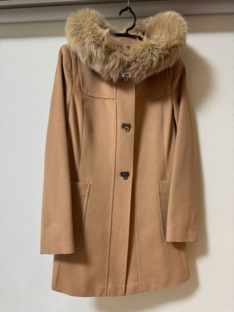 ⭐︎値下げ⭐︎MaxMaraファー付き キャメルウールコート
