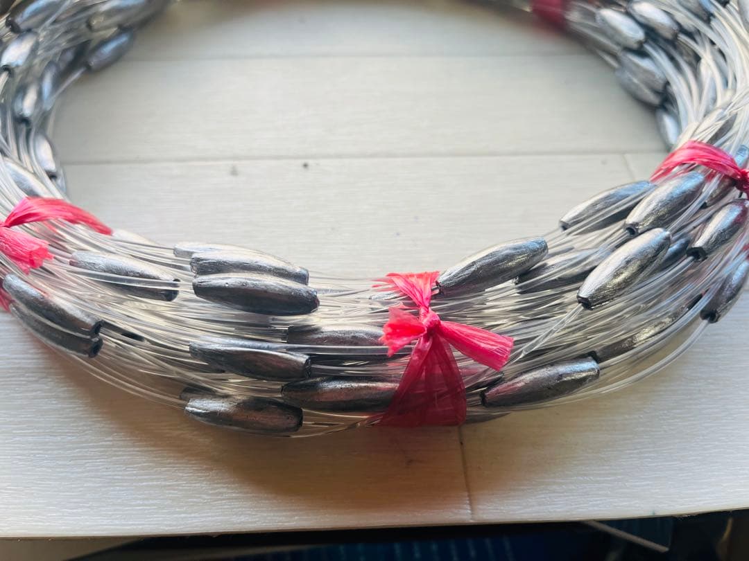 #トローリング#ビシ鉛 50ｍ 鉛4号217個(強力ナイロン100号)3.1kg