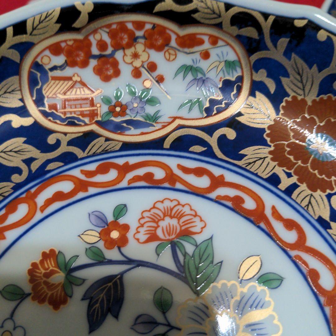 有田焼　醍醐窯　古伊万里　多用皿揃　大皿　5枚組　盛皿　大皿揃　直径22cm