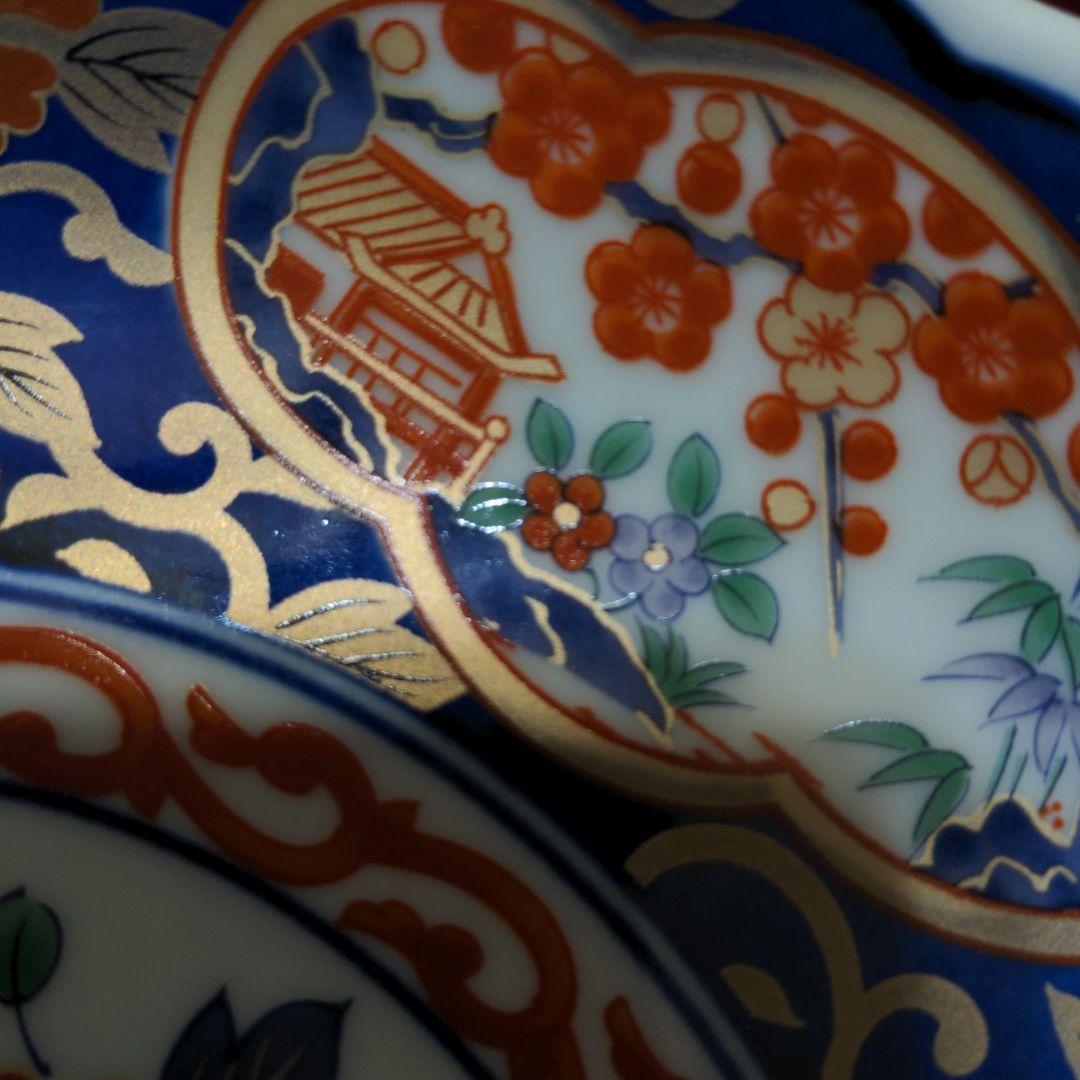 有田焼　醍醐窯　古伊万里　多用皿揃　大皿　5枚組　盛皿　大皿揃　直径22cm