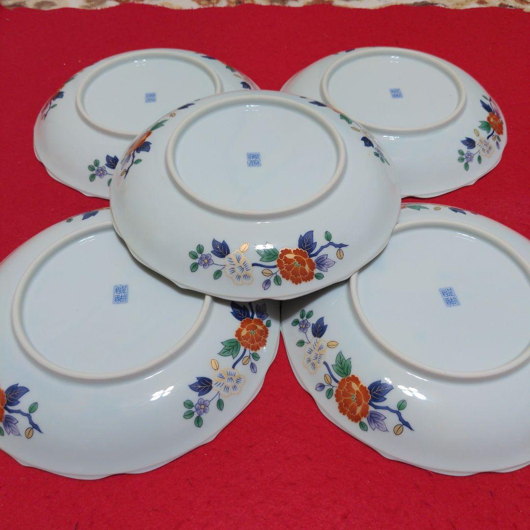 有田焼　醍醐窯　古伊万里　多用皿揃　大皿　5枚組　盛皿　大皿揃　直径22cm