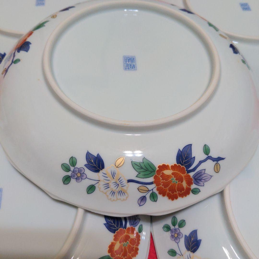 有田焼　醍醐窯　古伊万里　多用皿揃　大皿　5枚組　盛皿　大皿揃　直径22cm