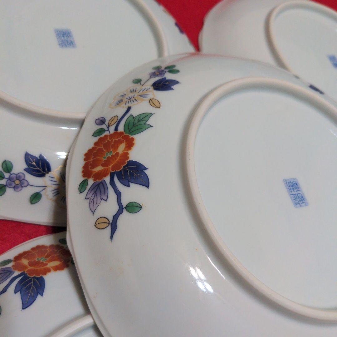 有田焼　醍醐窯　古伊万里　多用皿揃　大皿　5枚組　盛皿　大皿揃　直径22cm