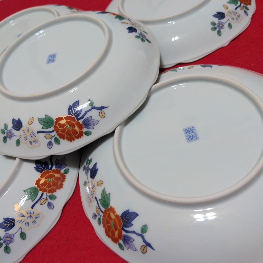 有田焼　醍醐窯　古伊万里　多用皿揃　大皿　5枚組　盛皿　大皿揃　直径22cm