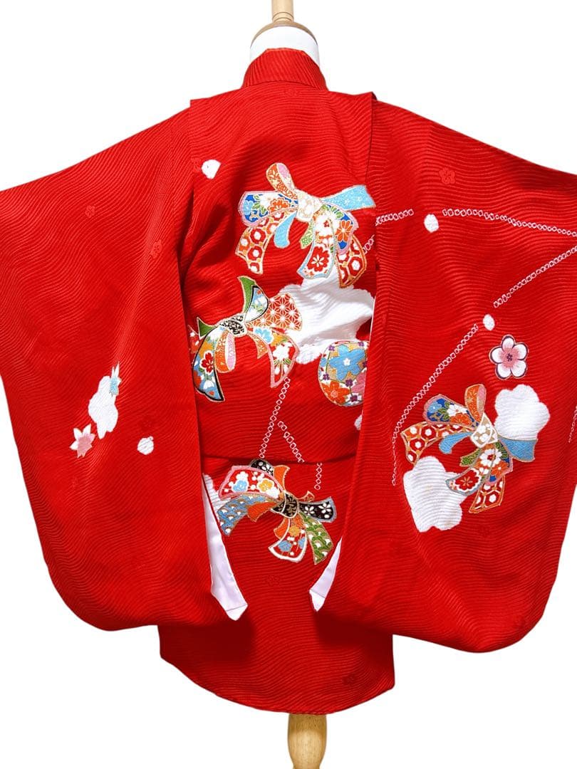 レトロ着物♡七五三　3歳　女の子　フルセット　正絹　刺繍