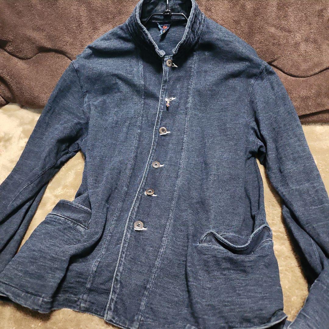 45RPM インディゴブルー　スウェット生地ジャケット　4 XL
