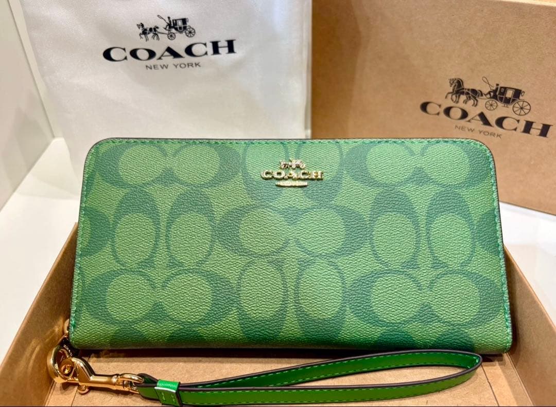 COACH コーチ　グリーン 長財布