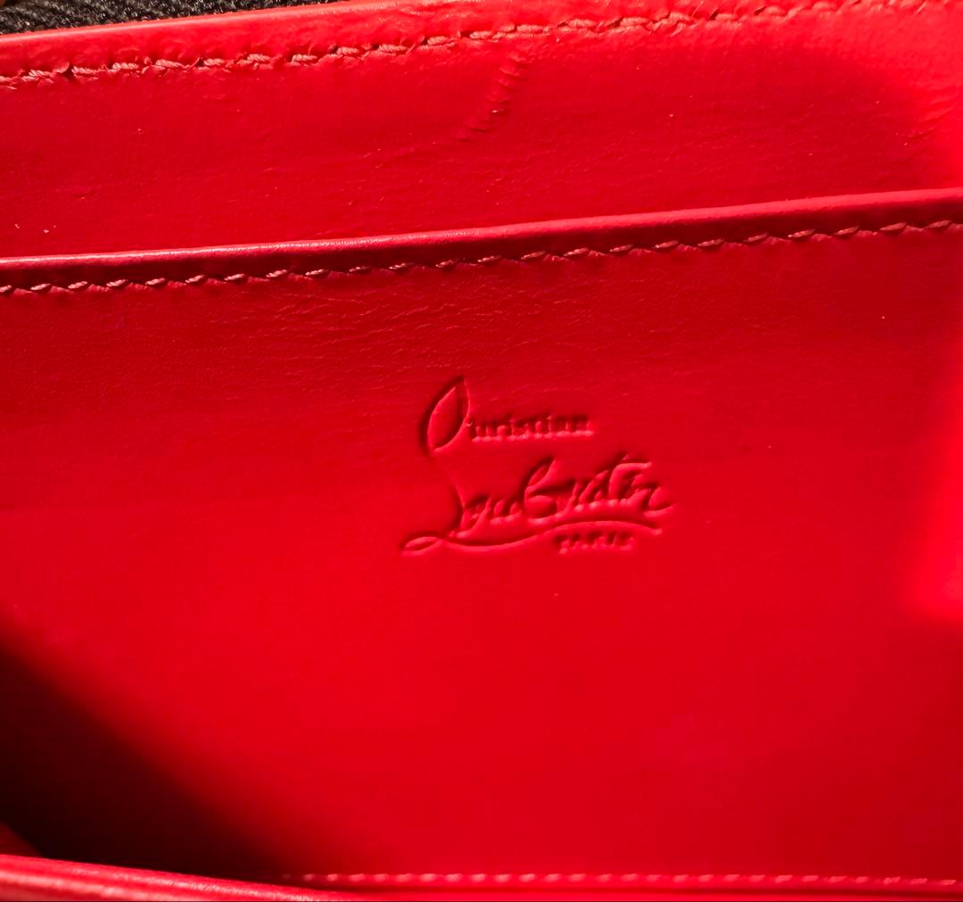 Christian Louboutinスワロフスキー装飾のブラック財布