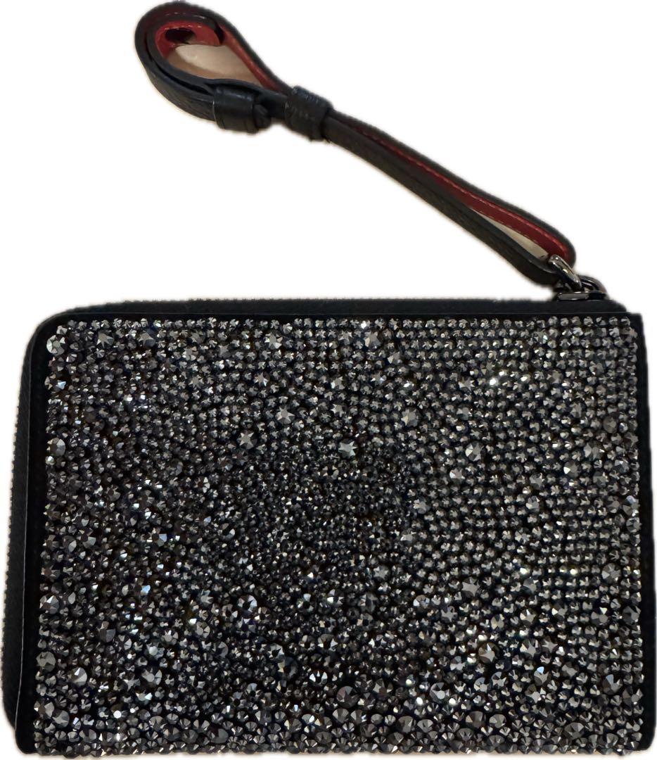 Christian Louboutinスワロフスキー装飾のブラック財布