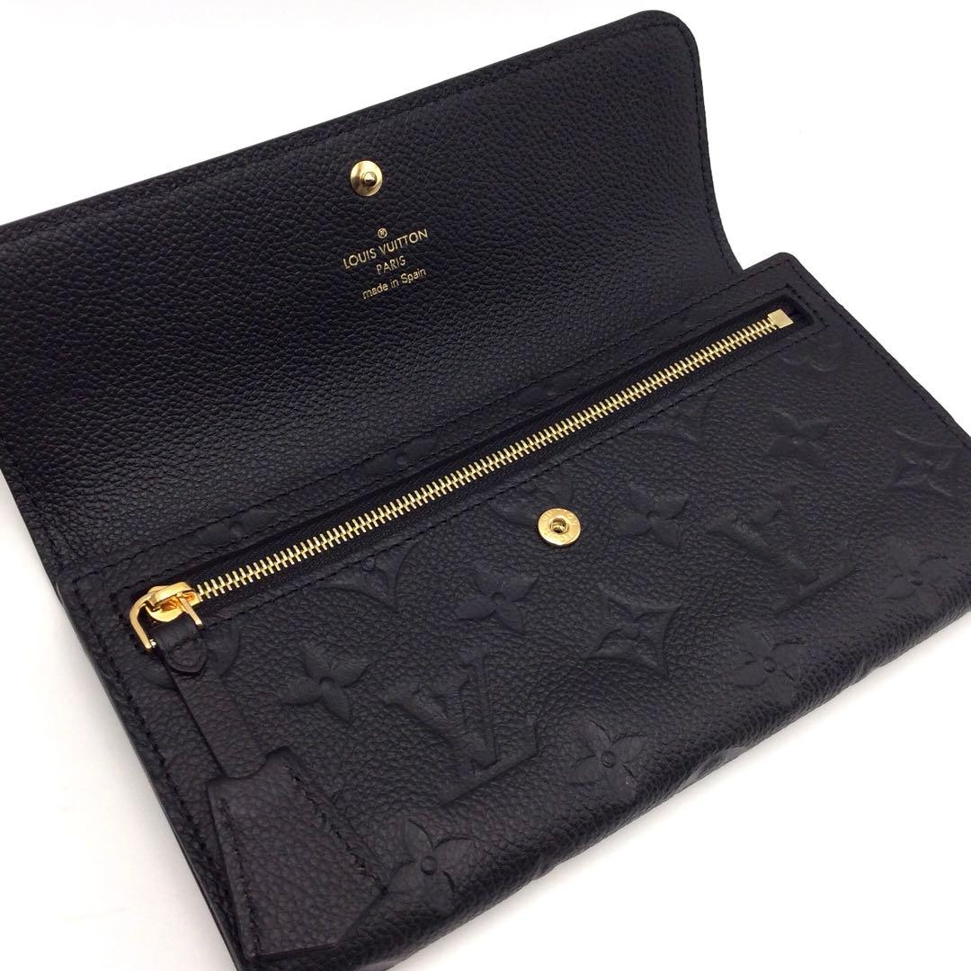ルイヴィトン モノグラム アンプラント 黒 ノワール ポンヌフ 長財布