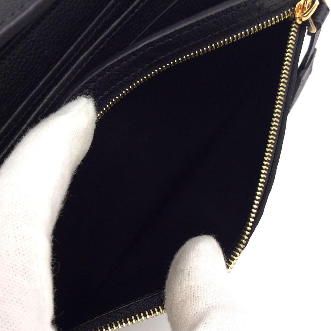ルイヴィトン モノグラム アンプラント 黒 ノワール ポンヌフ 長財布