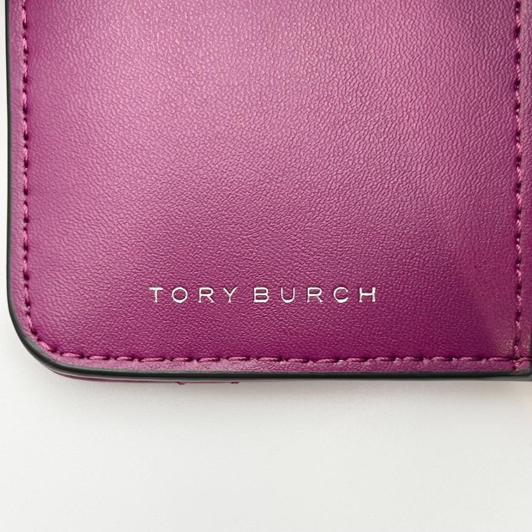 TORY BURCH　トリーバーチ　ウィラ　二つ折り財布　ピンクパープル