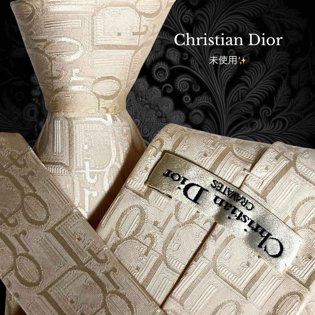 Christian Dior トロッター柄 ロゴ柄 シャンパンゴールド系