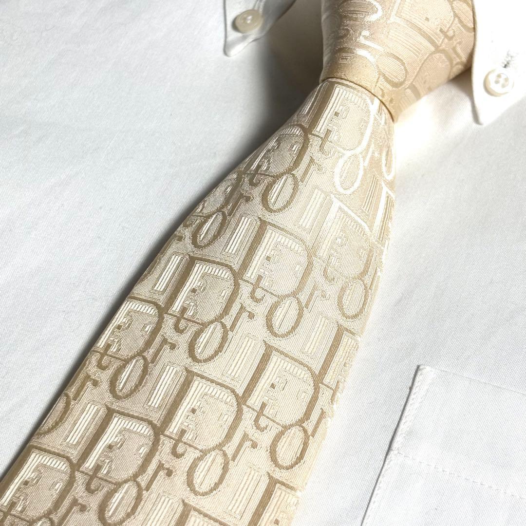 Christian Dior トロッター柄 ロゴ柄 シャンパンゴールド系