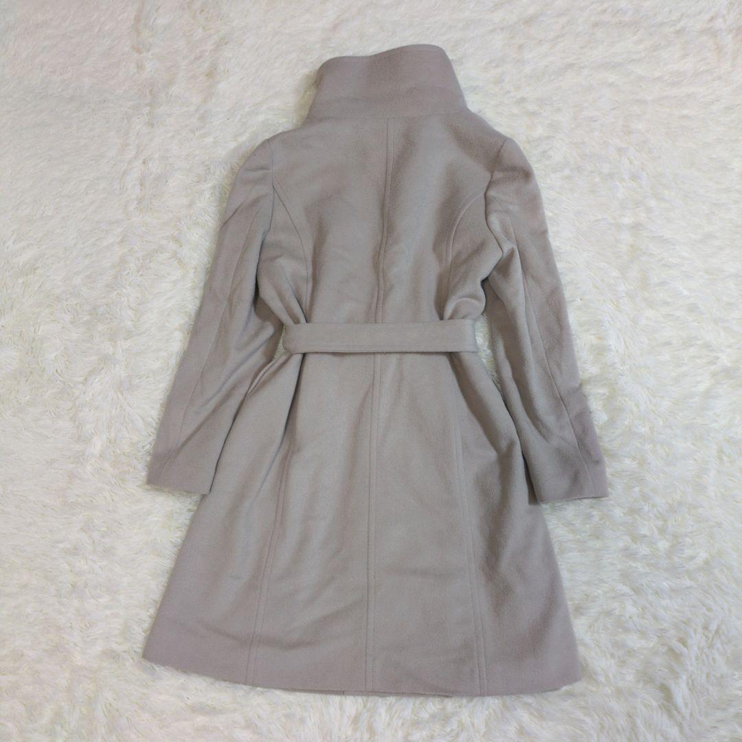 サクラインディヴィ　ロングコート　アンゴラ　羊毛　ベルト　スタンドカラー