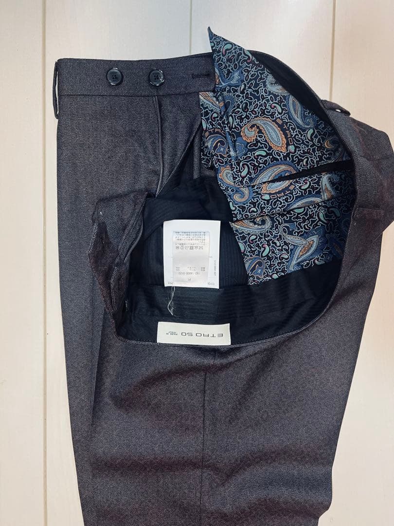 【新品未使用】ETRO 50 ペイズリー セットアップ 光沢系　29万円購入