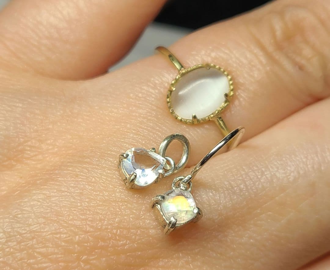 りり幻想的なオーロラシラー★アンデシンラブラドライト★