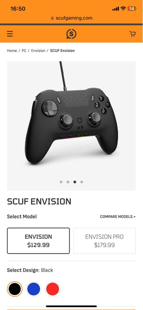 scuf envision ブラック PCパッド/ゲームコントローラー