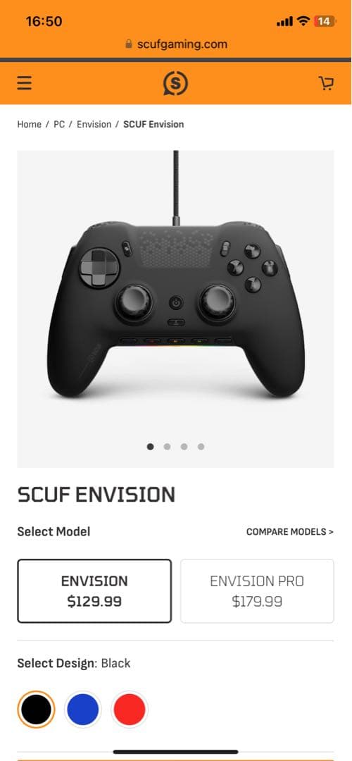scuf envision ブラック PCパッド/ゲームコントローラー
