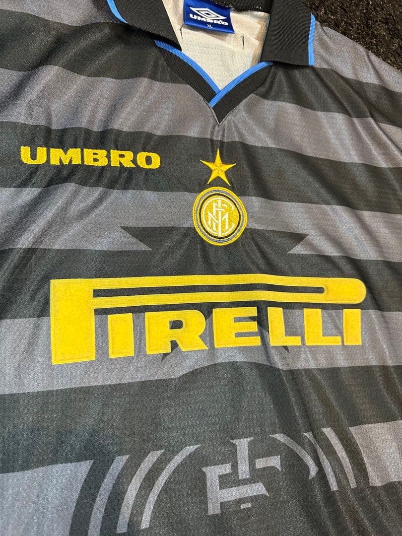 希少97/98 インテル•ミラノ サードユニフォーム ロナウド XLサイズ