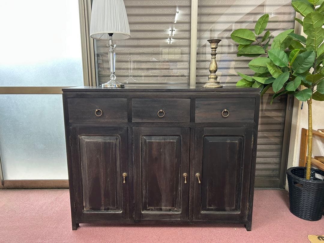 チーク材のアジアンチェスト