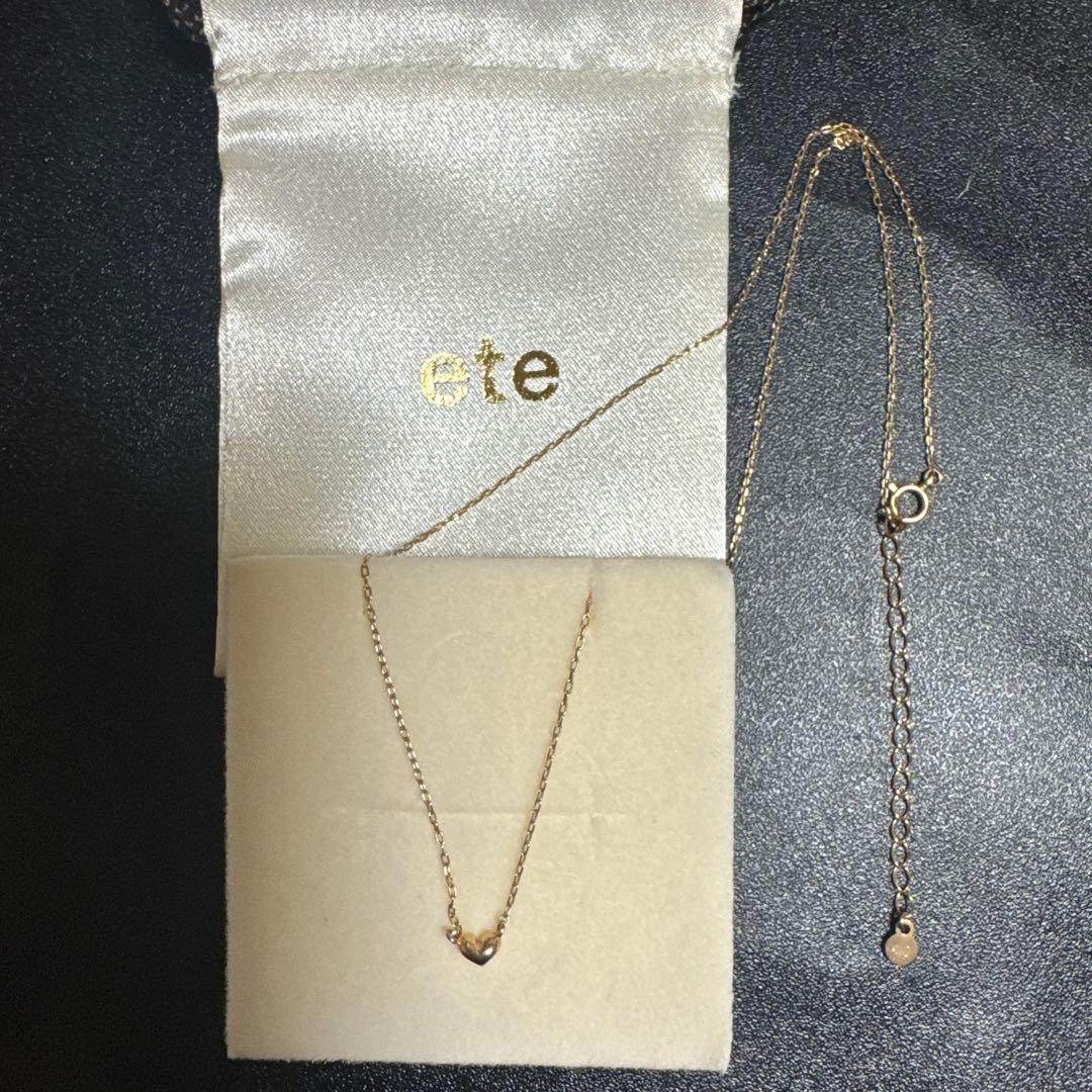 ete K10ゴールド ハートネックレス