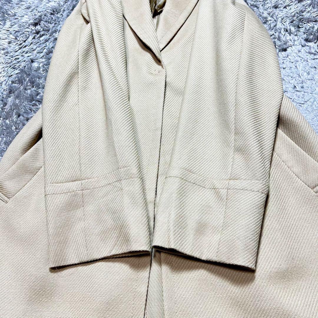 レリアン　現行　シルク リネン ウール ライトチェスターコート L相当 美品