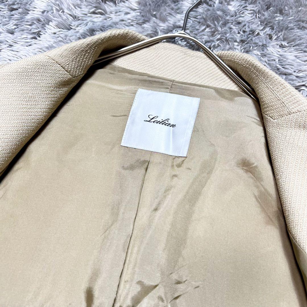 レリアン　現行　シルク リネン ウール ライトチェスターコート L相当 美品