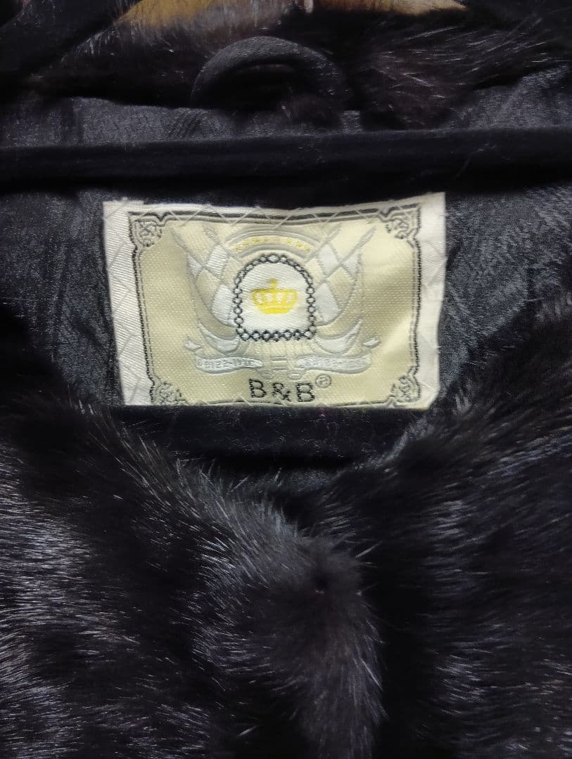 ブラックミンクファー ロングベスト