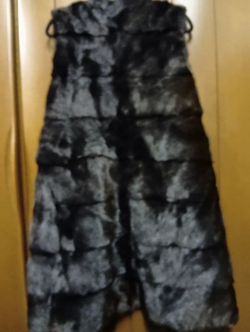 ブラックミンクファー ロングベスト