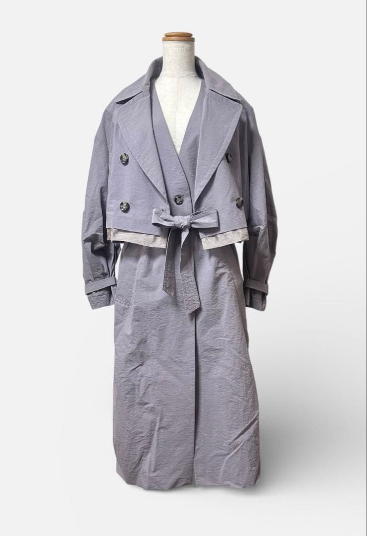 ラリアムー トレンチコート　スプリングジャケット ジレ 38/M