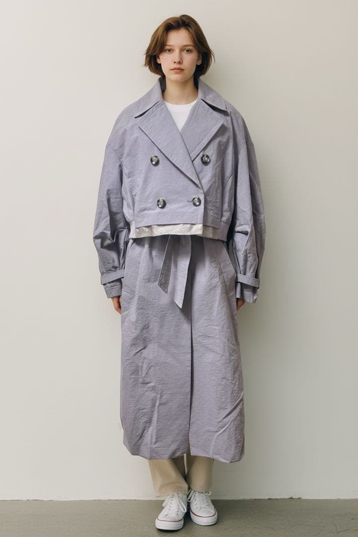 ラリアムー トレンチコート　スプリングジャケット ジレ 38/M