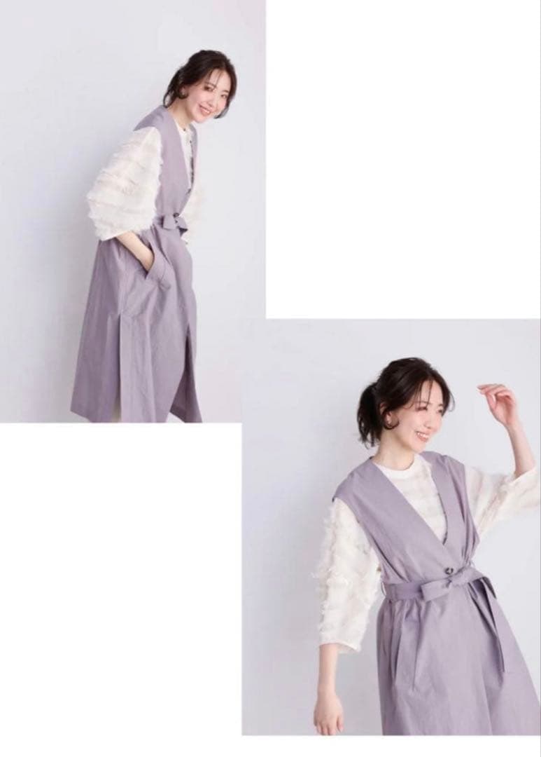 ラリアムー トレンチコート　スプリングジャケット ジレ 38/M