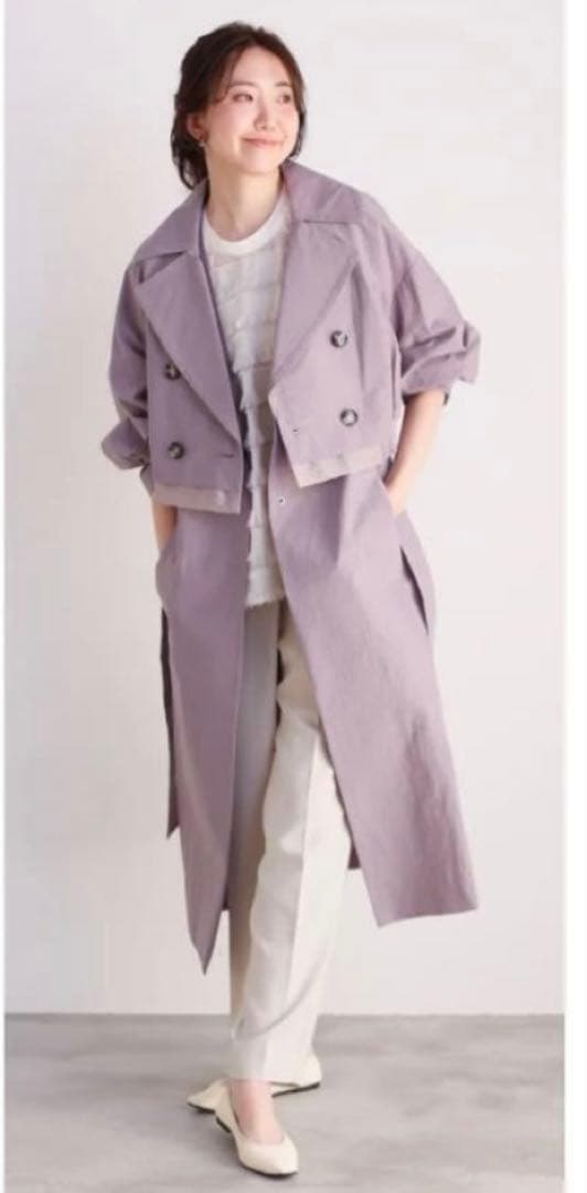 ラリアムー トレンチコート　スプリングジャケット ジレ 38/M