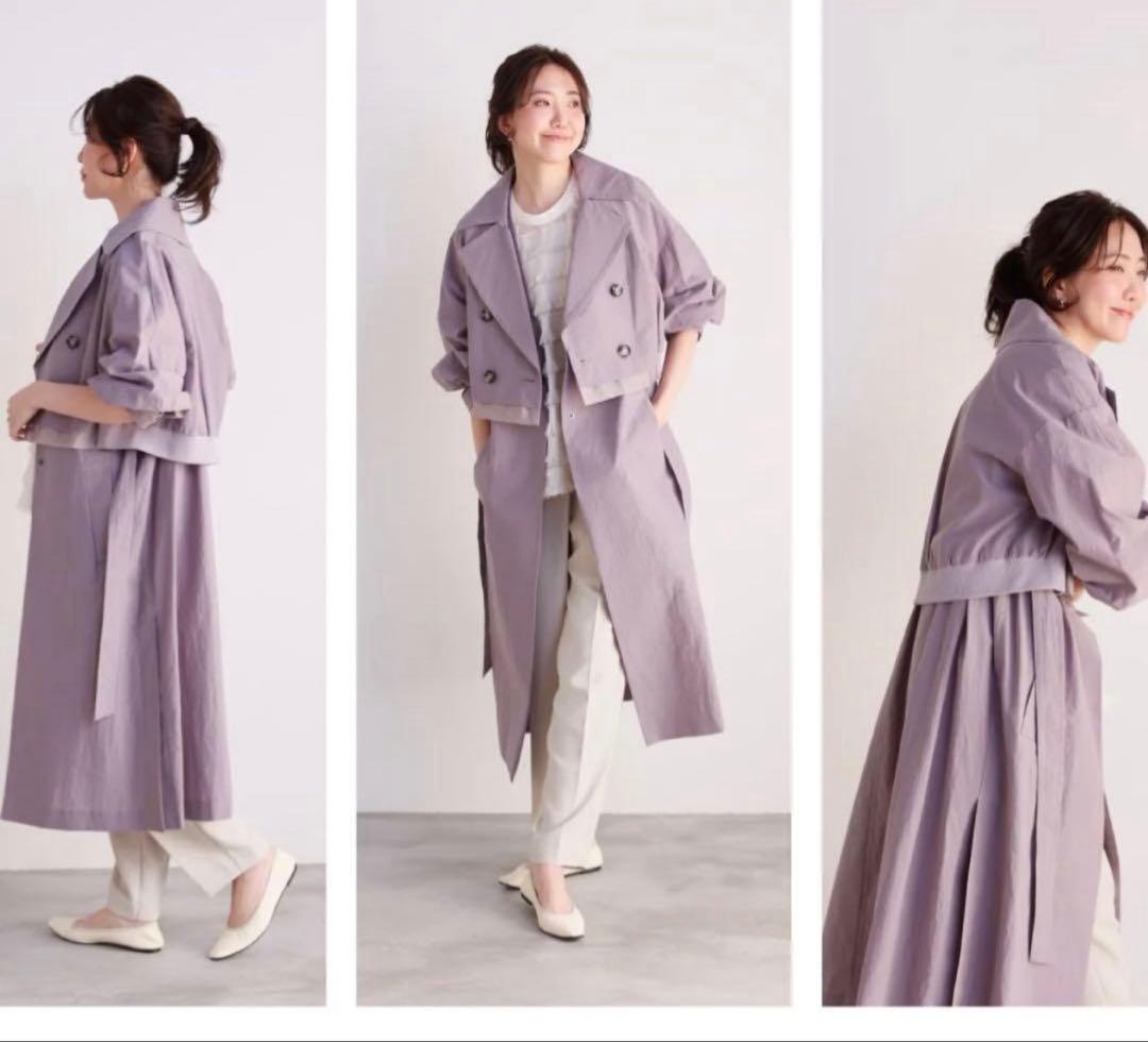 ラリアムー トレンチコート　スプリングジャケット ジレ 38/M