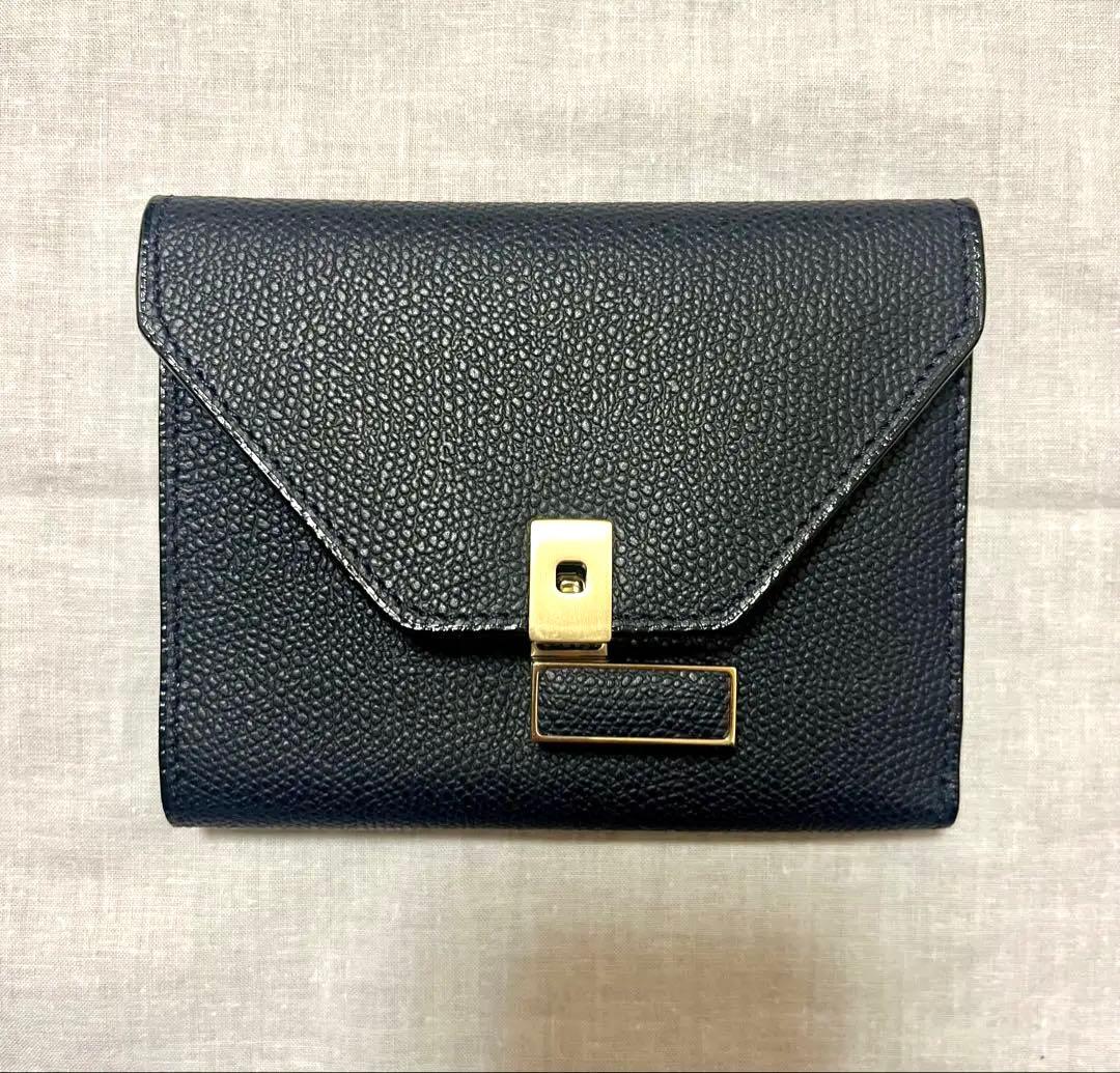 LL ヴァレクストラ イジィデ ウォレット 三つ折り ナイトブルー