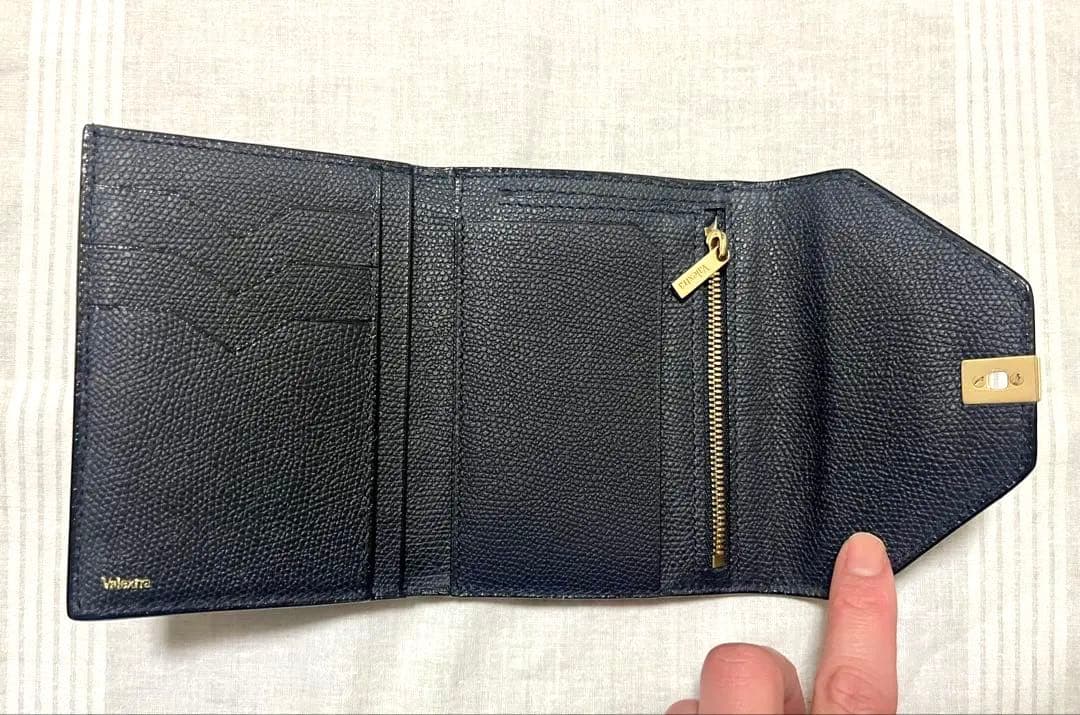 LL ヴァレクストラ イジィデ ウォレット 三つ折り ナイトブルー