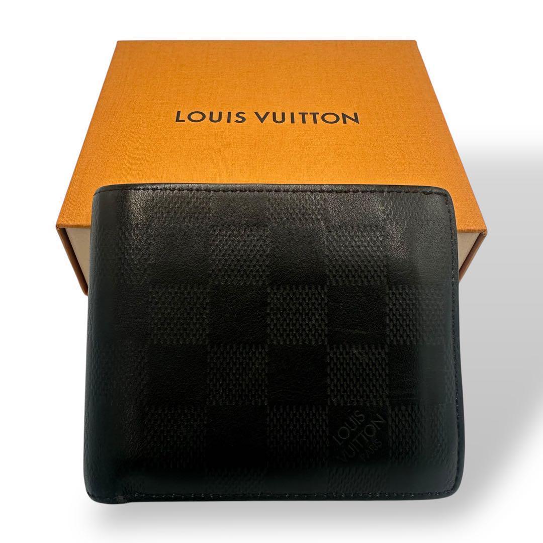 【美品】箱付 ルイヴィトン ポルトフォイユ マルコNM 2つ折り財布 黒
