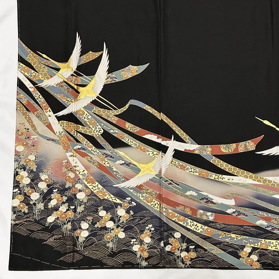 【654】友禅•金箔•金駒刺繍 黒留袖