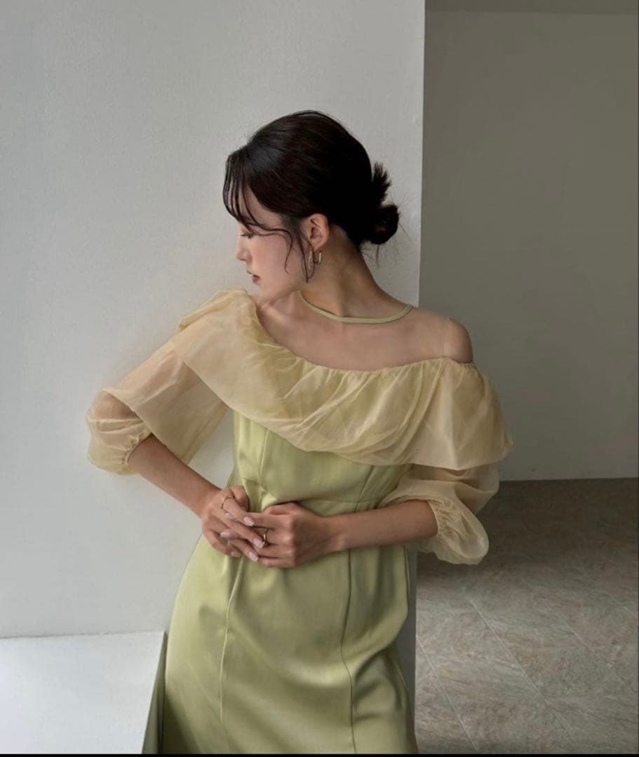 Lerure(リルアー) Off shoulder balloon dress