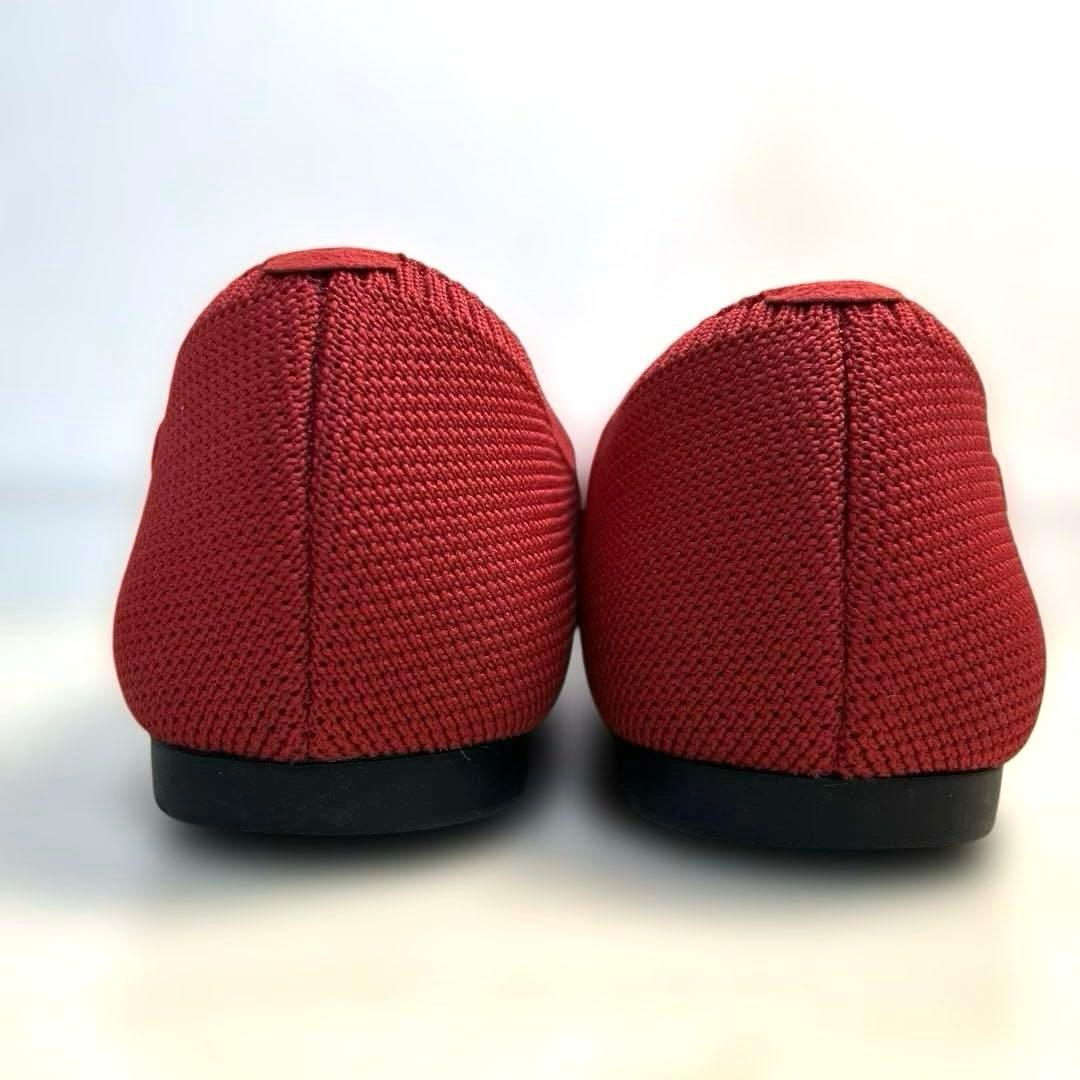 未使用級美品⭐︎VIVAIA フラットシューズ 38 レッド ポインテッドトゥ