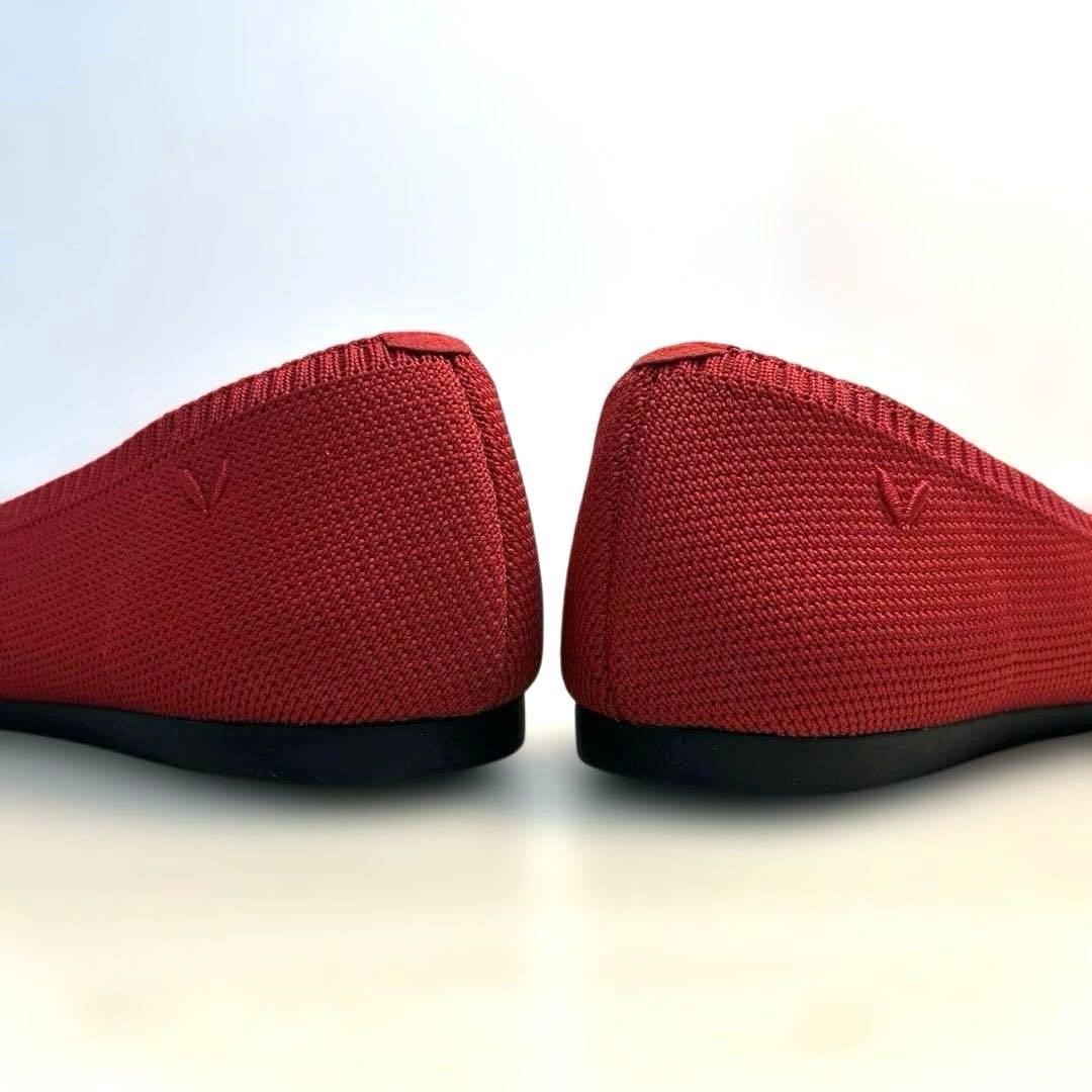 未使用級美品⭐︎VIVAIA フラットシューズ 38 レッド ポインテッドトゥ