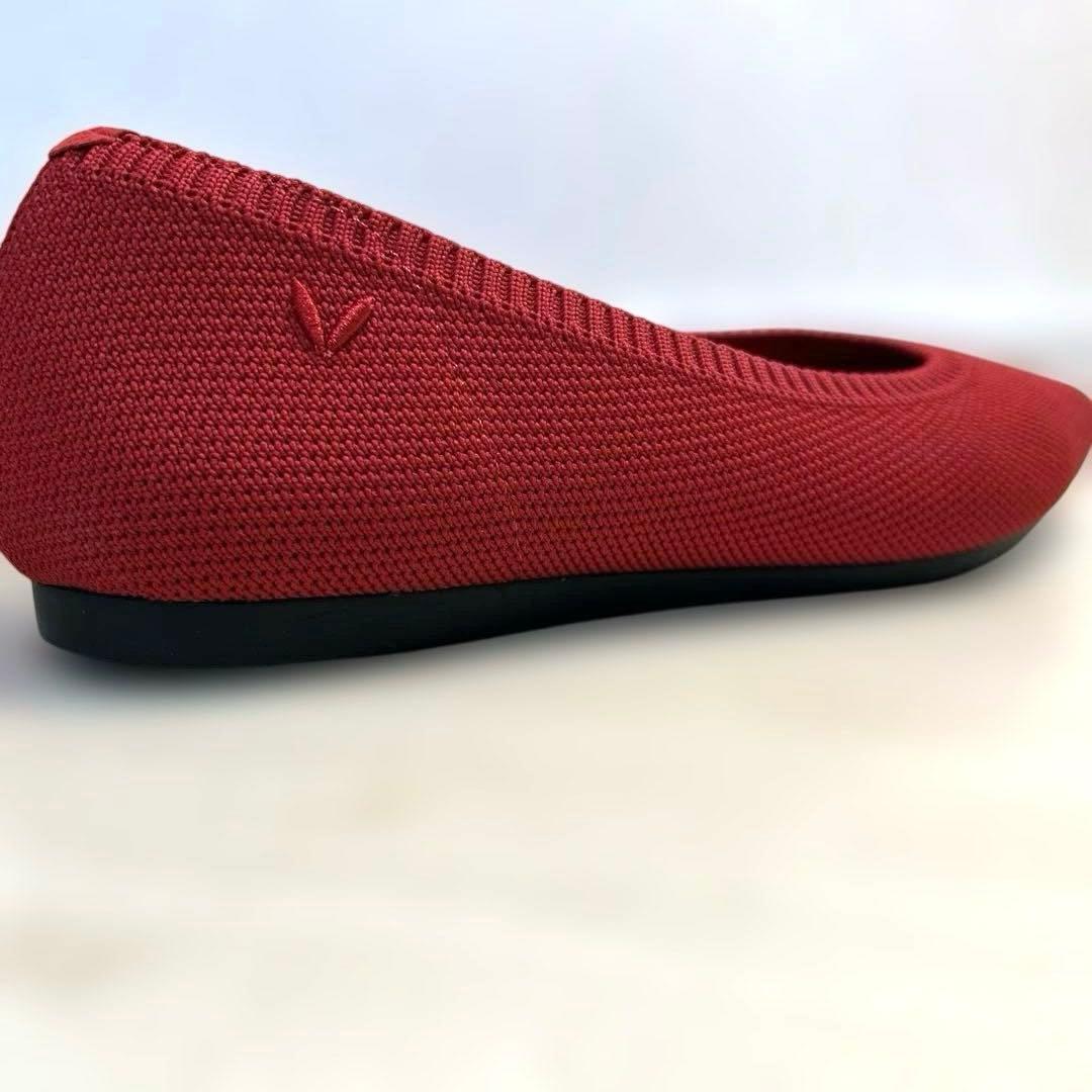 未使用級美品⭐︎VIVAIA フラットシューズ 38 レッド ポインテッドトゥ