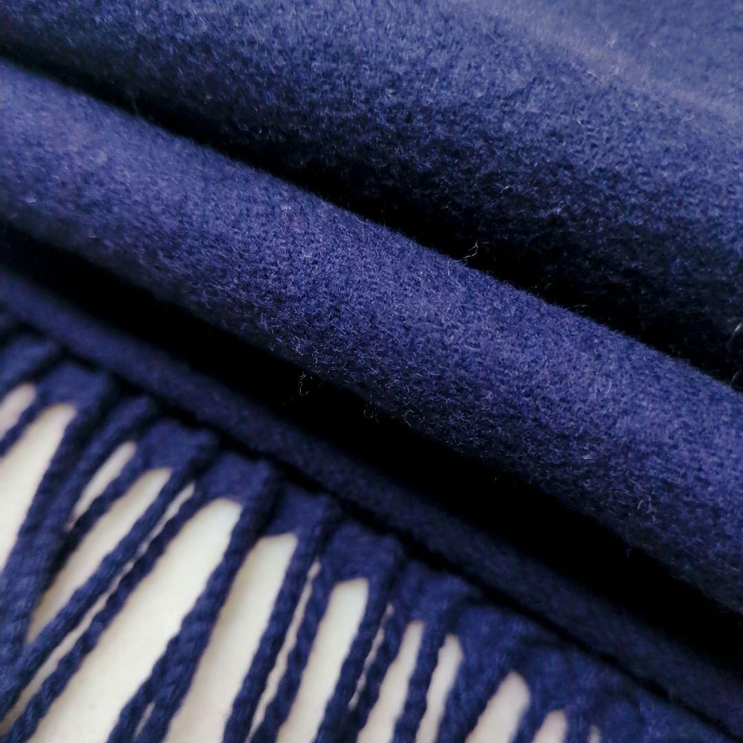 ジョンストンズ オブエルガン✨カシミヤ100% マフラー ダークネイビー