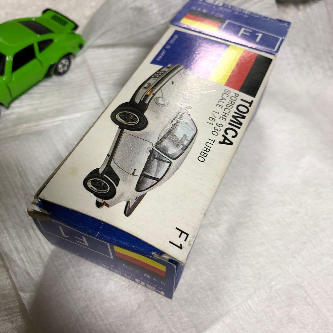 ポルシェ　930ターボ　日本製　トミカ　F1 1979 青箱