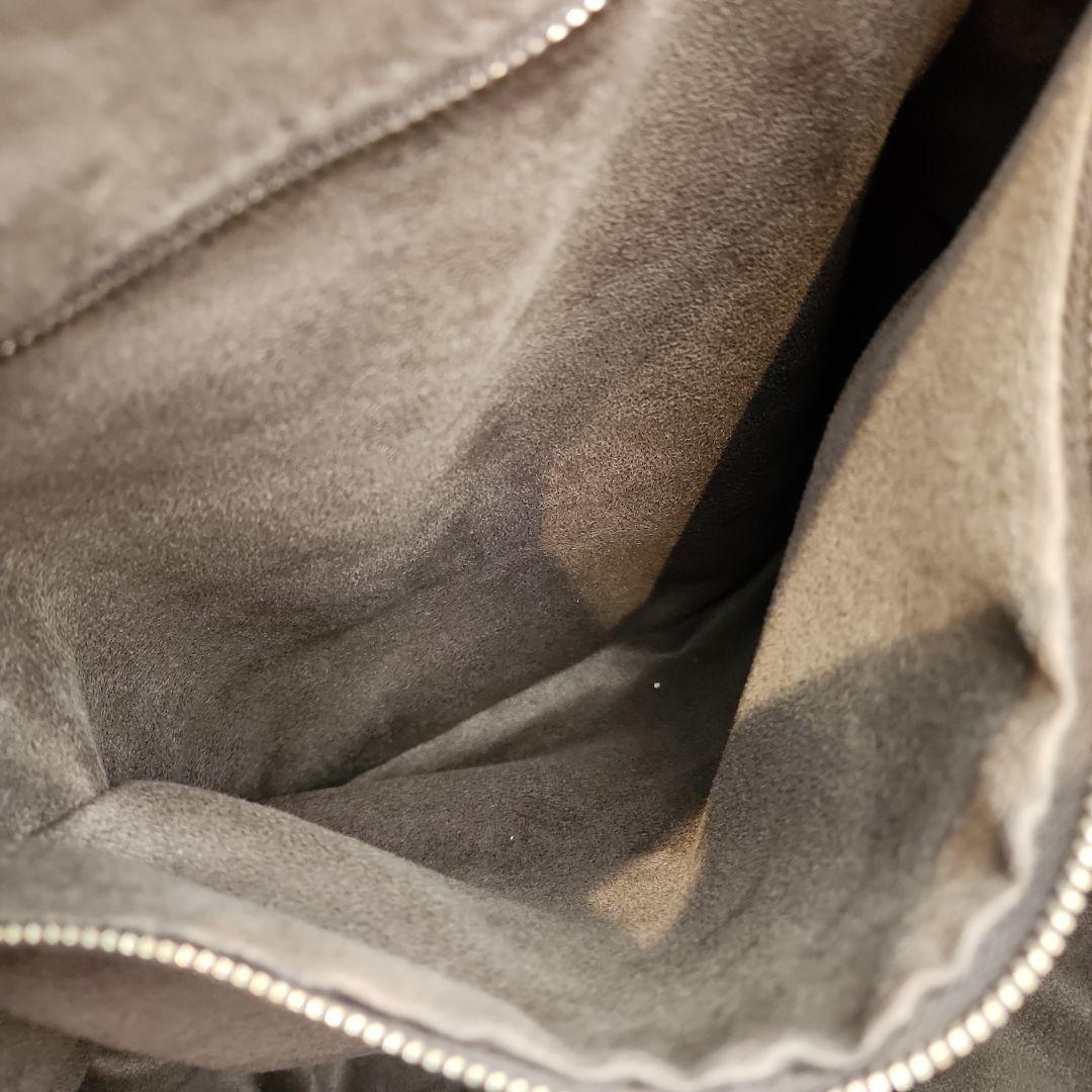 美品 PELLE MORBIDA 被せ付ボストン　ネイビー